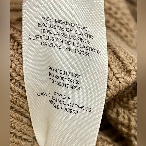 Aritzia Babaton Seek Cable Kit Sweater In Heather Gold/Camel size XS - Picture 8 of 8